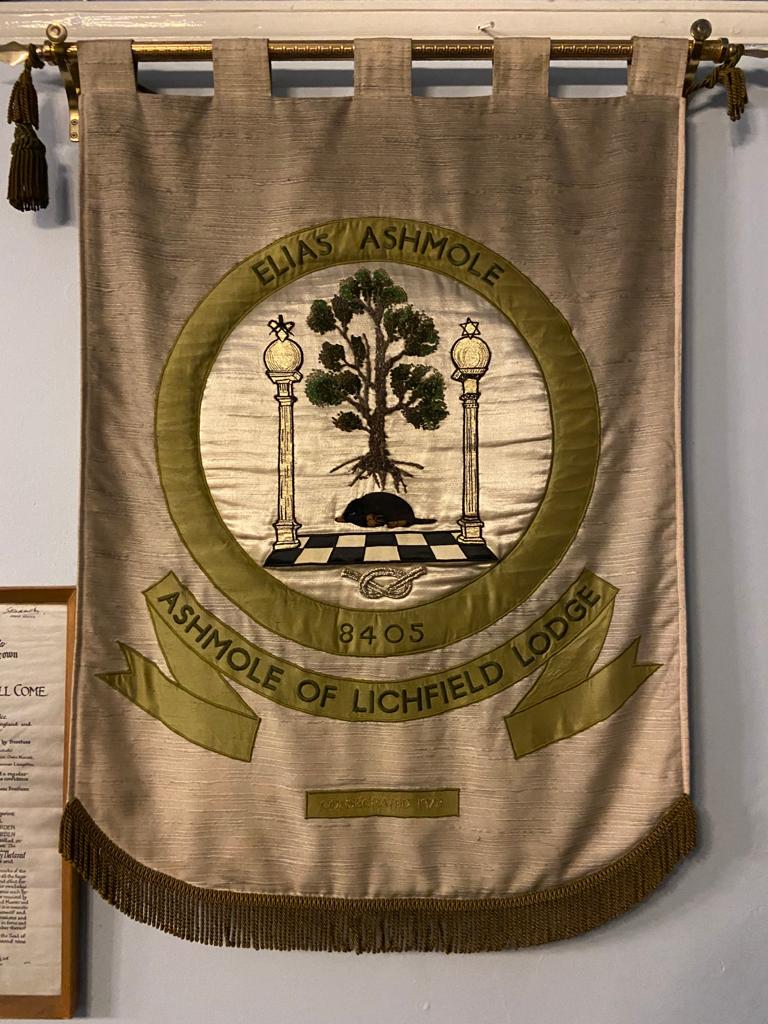 The lodge banner for Ashmole